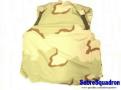 U.S. Flak Vest in 3-color desert camo Back View