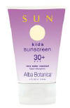 Alba Organics SPF 30 Kids Sunscreen  118mL  Hypoallergenic & Water Resistant.  Non greasy, smells great