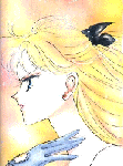 Minako with a black bow. Kind of disconcerting