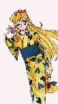 Minako in a kimono
