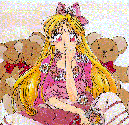 Minako with pink eyes. Is this the origin of Chibi-usa?