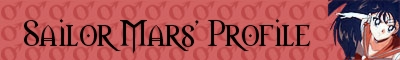 Sailor Mars' Profile