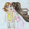 Maiko steals a kiss