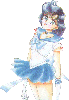 Mercury looking up. Cut out of a Inner Senshi group picture.