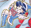 Ami in a Christmas picture singing.