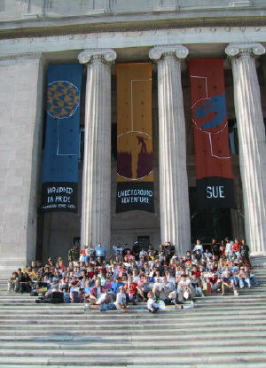 Everyone get in the picture; ok - back up, move together, SMILE!
