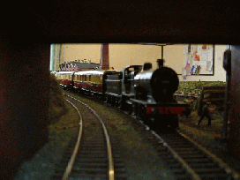SDRM's Stopford Central. The express on it's way out through the tunnel