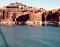 Pogo and Peter over Lake Powell