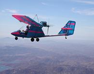 Larry flying over Ramona
