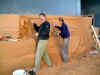 Tutti and Christine at work 2.jpg (32349 bytes)