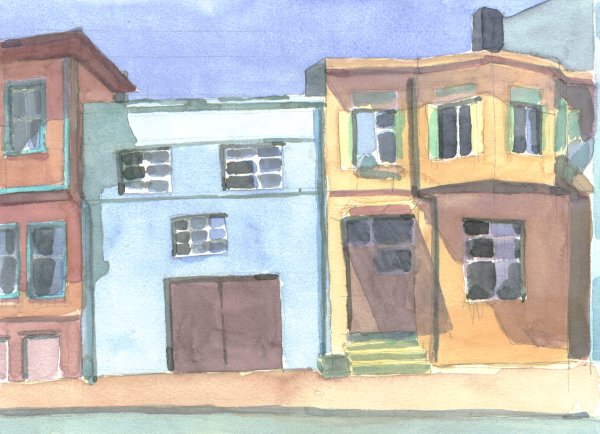 Istanbul / Strasse mit Holzhusern