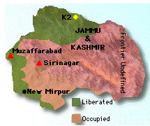 map of Kashmir