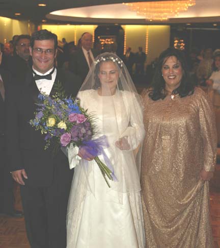 The Bride with her Parents - Sari and Ari