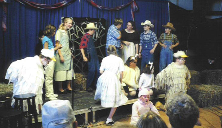 Charlotte's Web: Ann, Christina, Madison, Melanie, Benji, Kristen, Adam, Natalie, Scott, Kelsey, Colin, Michael, and Nick