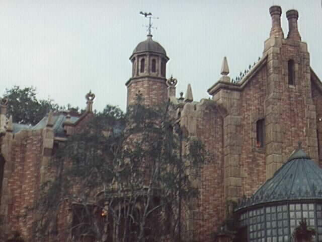 The large menacing Haunted Mansion