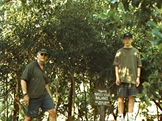 Me and my dad on Tom Sawyer's Island