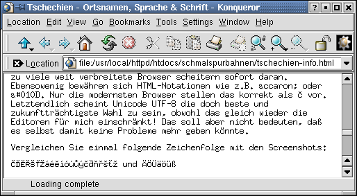 Konqueror 2.1.1, KDE2, SuSE Linux 7.2
