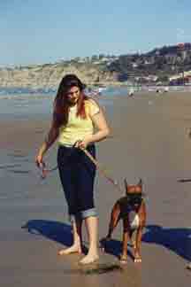 Scrapper at the beach in La Jolla with Elisabeth
