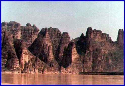 It is called the Yellow river. We had to travel it to get to the Buddist Monestary where the giant Budda was carved into the mountain
