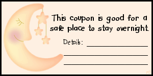 Write when the coupon is valid or write something fun like Bring your Own Teddy