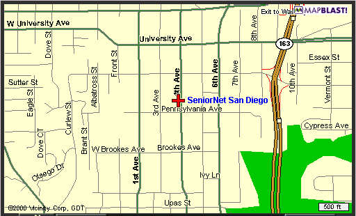 Click on Map to go to Mapblast.com
