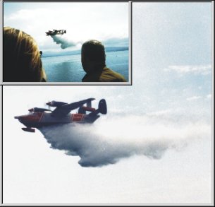 The Be-12P-200 is demonstrating its waterbombing capability
