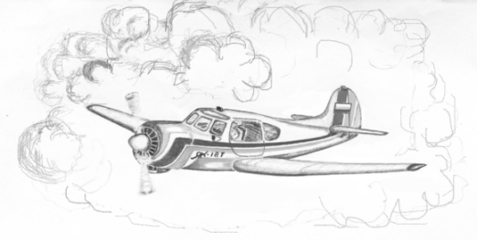 Yak-18 T  - pencil drawing