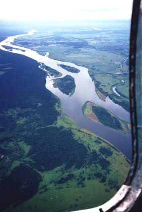 The Lena river somewhere between Kirensk and Yakutsk