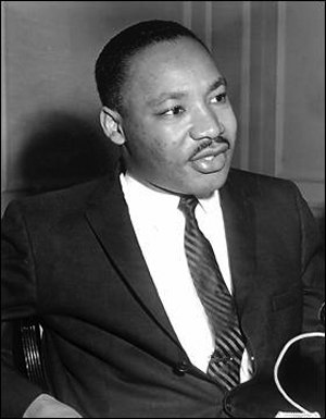 Rev. Martin Luther King Jr. speaks during his visit to Seattle in November 1961.