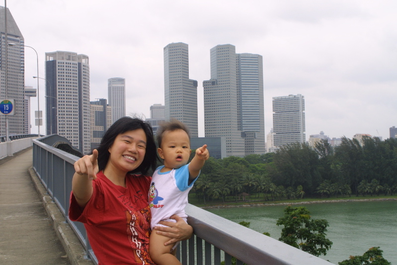 Skyline on Benjamin Sheares bridge