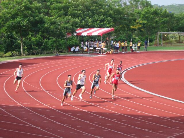 Han Sheng in the 200 m Finals