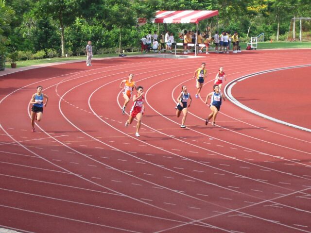 Anastasia & Benita giving all their best in the 200 m