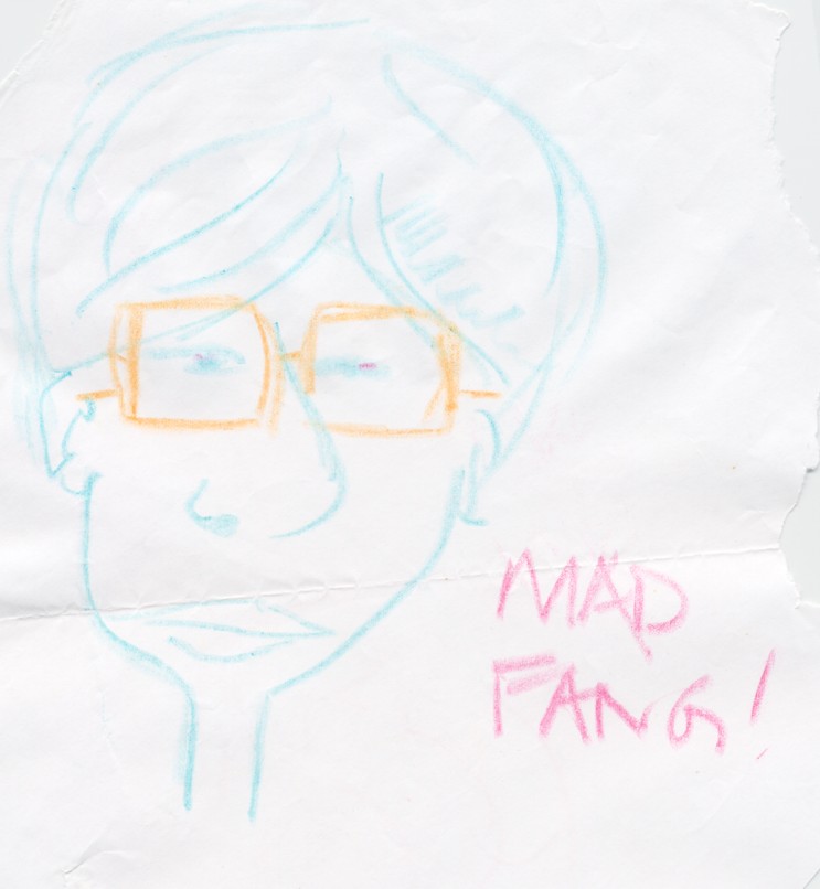 A drawing of me by Chum Yong which does not do justice to my good looks (hee hee)
