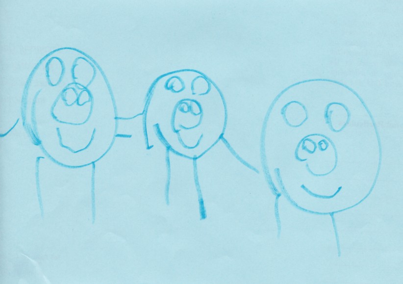 Three little pigs by dominic at 2 years old