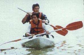 Bowen and Yihaw (Canoe)
