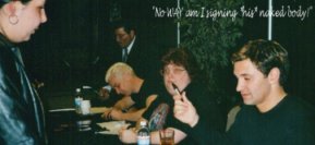 Andy Hallet *refused* to sign a certain picture...