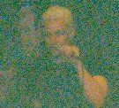 Fuzzy picture of James (evil hotel lighting!)