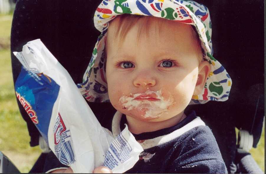Chase eating ice cream