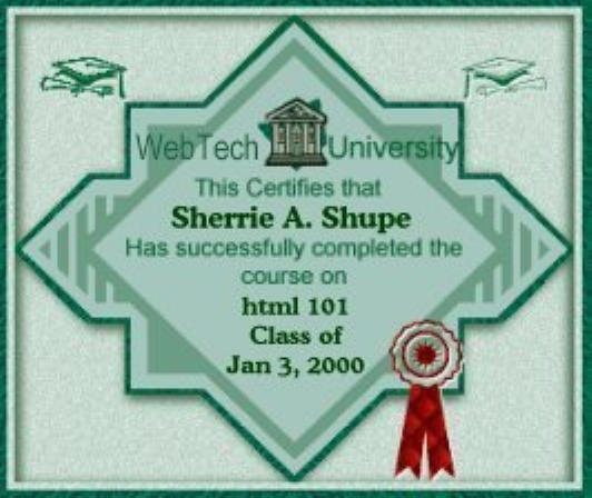 HTML 101 diploma
