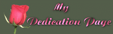 My Dedication Home Page