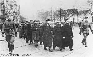 Jews being led away to their death
