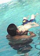 Vincent in swim lesson