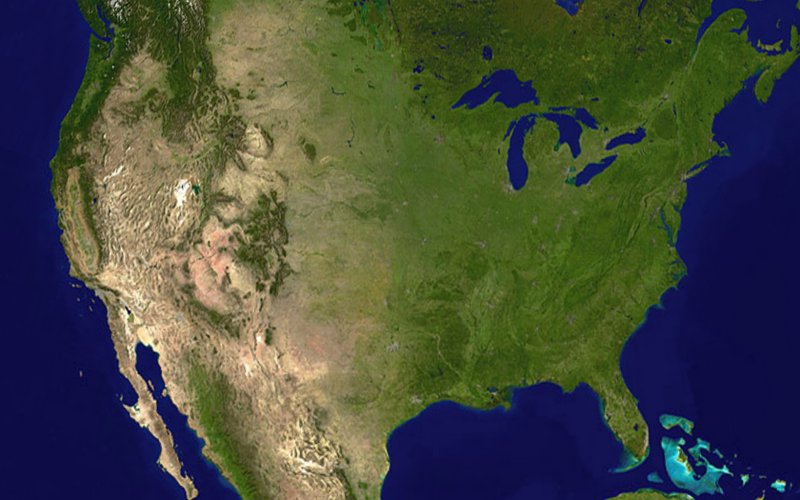 The United States of America from Space