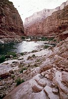 LEFT -  LOWER 18 MILE WASH (UPPER) CC=40. ROCK LEDGES. 1975. NPS,  BORDEN.