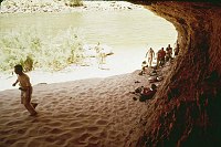 LEFT - ROCK POINT CAVE 33.9 (UPPER) CC=30. LARGE CAVE.1975. NPS,  BORDEN.