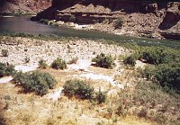 RIGHT - LOPERS BOAT 41.3 CC=40. VEGETATION CONTROLED BY CAMPING. 1975. NPS,  BORDEN.