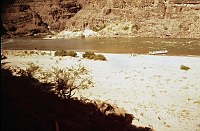 LEFT - NEVILLS RAPIDS 75.5 (LOWER) CC=40 EXPOSED. WIND EROSION. 1975. NPS,  BORDEN. 