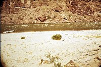 LEFT - NEVILLS RAPIDS 75.5 (UPPER) CC=40 EXPOSED. WIND EROSION 1975. NPS,  BORDEN. 