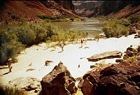 LEFT - HANCE RAPIDS 76.5 (UPPER) CC=40 HEAVILY USED. 1975. NPS,  BORDEN. 