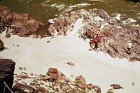 LEFT - SOCKDOLAGER RAPIDS 78.8 CC+30 DIFFICULT ACCESS. PERCHED CAMPSITE. 1975. NPS,  BORDEN. 